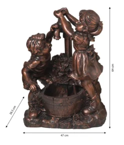 Ubbink Polyresin-Gartenbrunnen Acqua Arte Memphis, ca. H64 cm
