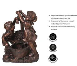 Ubbink Polyresin-Gartenbrunnen Acqua Arte Memphis, ca. H64 cm