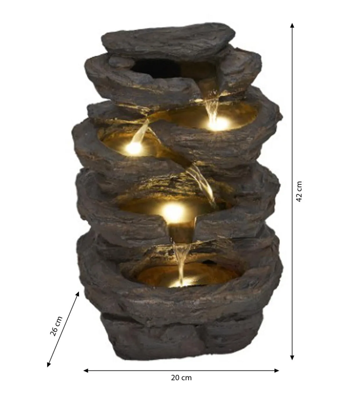 Ubbink Polyresin-Gartenbrunnen Acqua Arte Miras, ca. H42 cm