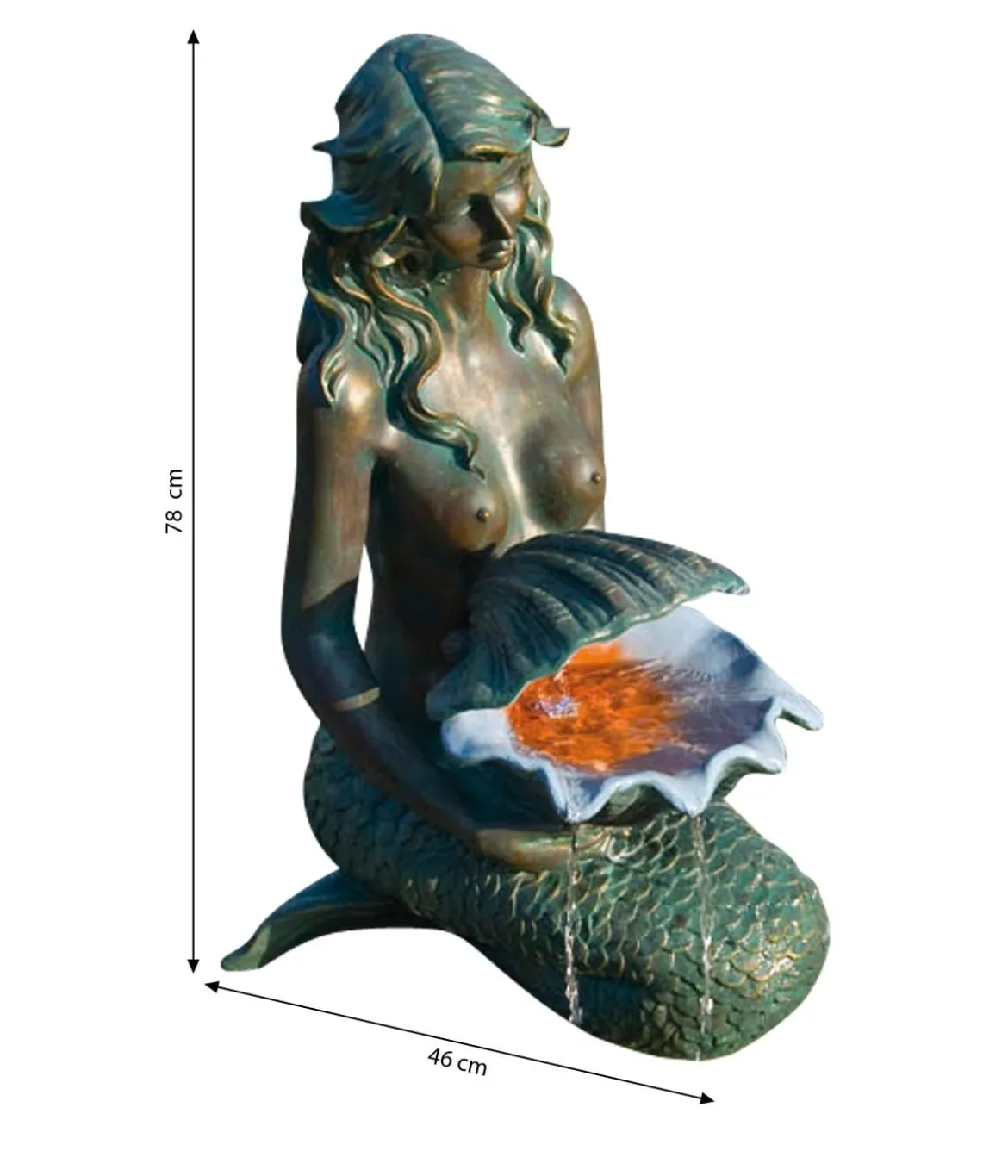 Ubbink Polyresin-Gartenbrunnen Oslo, 34 x 46 x 78 cm