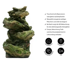 Ubbink Polyresin-Gartenbrunnen Mini-Wasserfall Vernier, ca. B46/H78/T36 cm