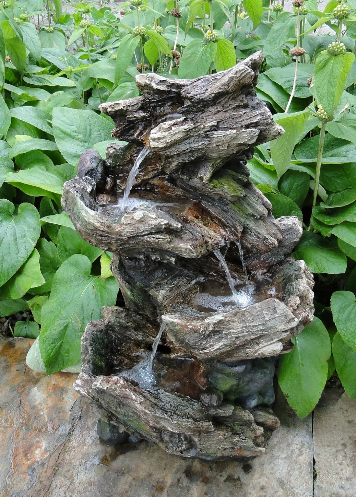 Ubbink Polyresin-Gartenbrunnen Mini-Wasserfall Vernier, ca. B46/H78/T36 cm