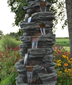 Ubbink Polyresin-Gartenbrunnen Acqua Arte Corte, ca. H201 cm
