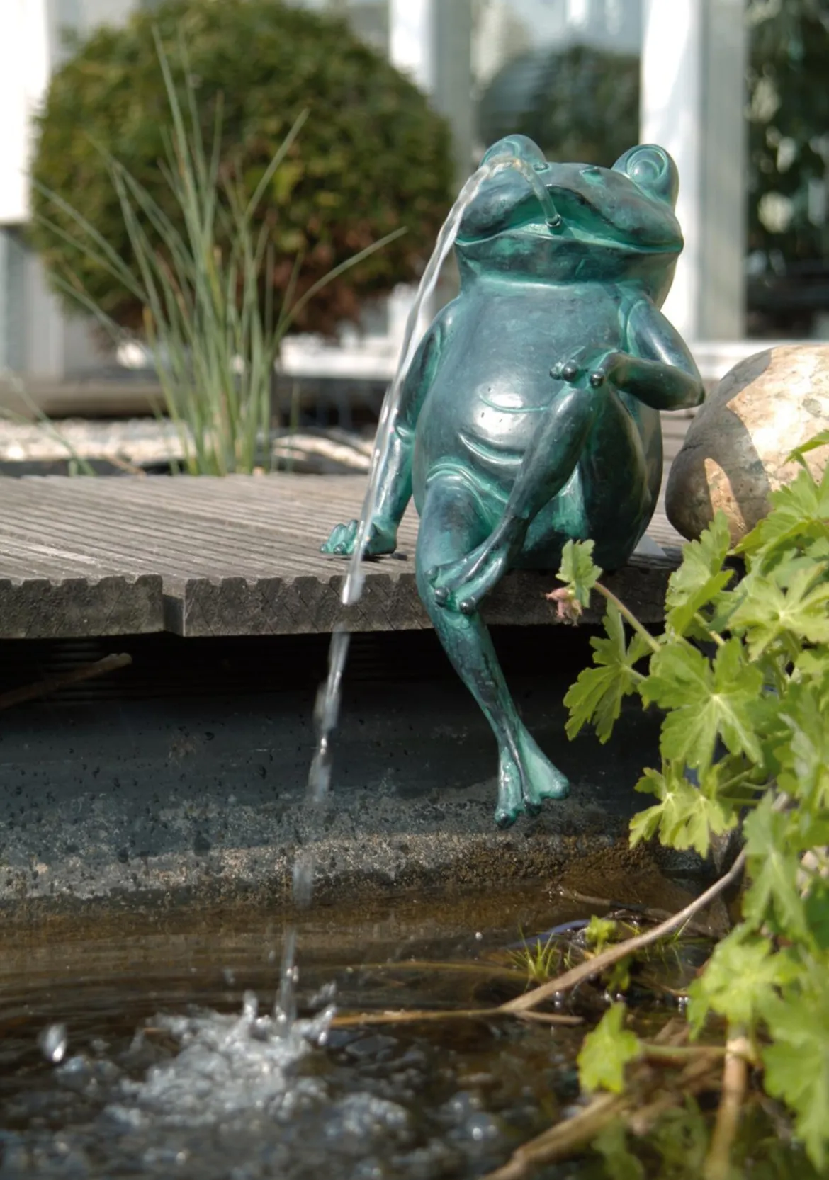 Ubbink Polystone-Wasserspeier Frosch, ca. B20/H23/T15 cm
