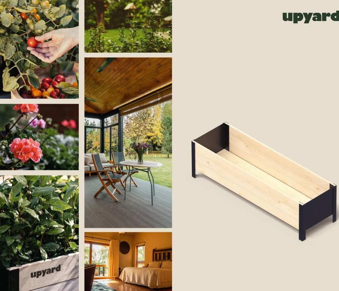 Upyard Holz-Pflanzkasten ModernBox, ca. B118/H32/T36 cm