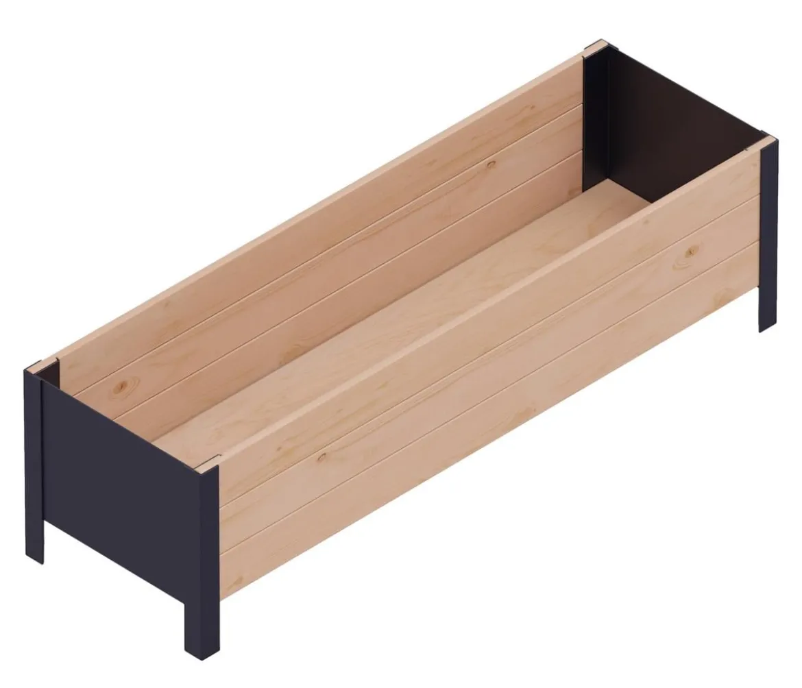 Upyard Holz-Pflanzkasten ModernBox, ca. B118/H32/T36 cm