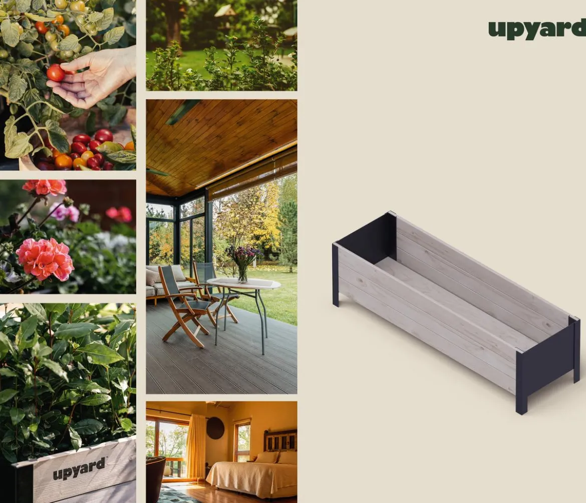 Upyard Holz-Pflanzkasten ModernBox, ca. B118/H32/T36 cm