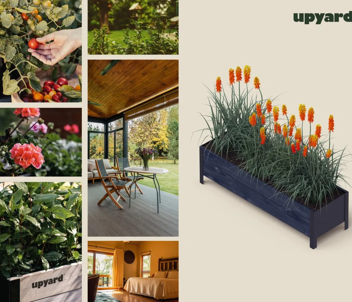 Upyard Holz-Pflanzkasten ModernBox, ca. B118/H32/T36 cm