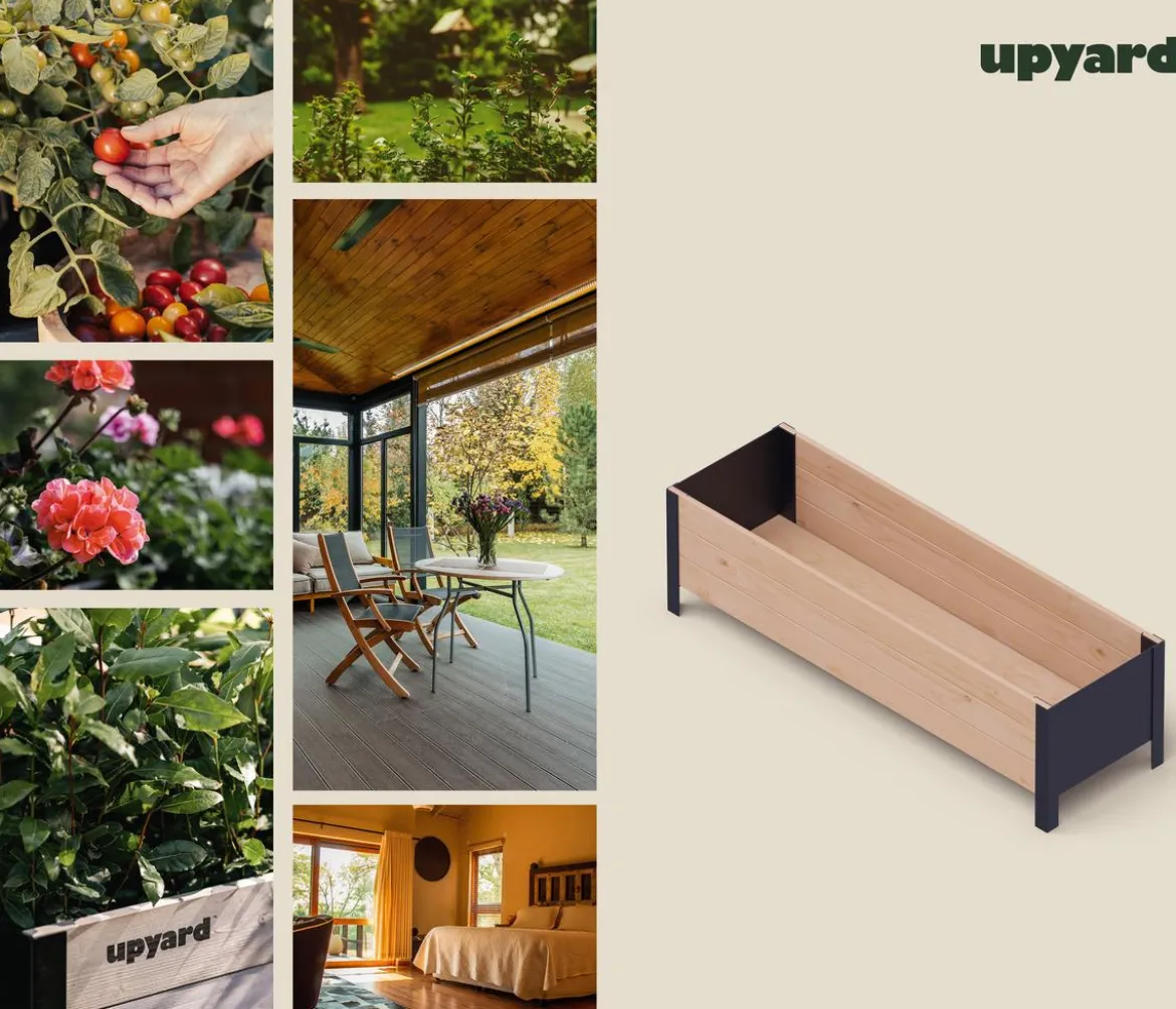 Upyard Holz-Pflanzkasten ModernBox, ca. B118/H32/T36 cm