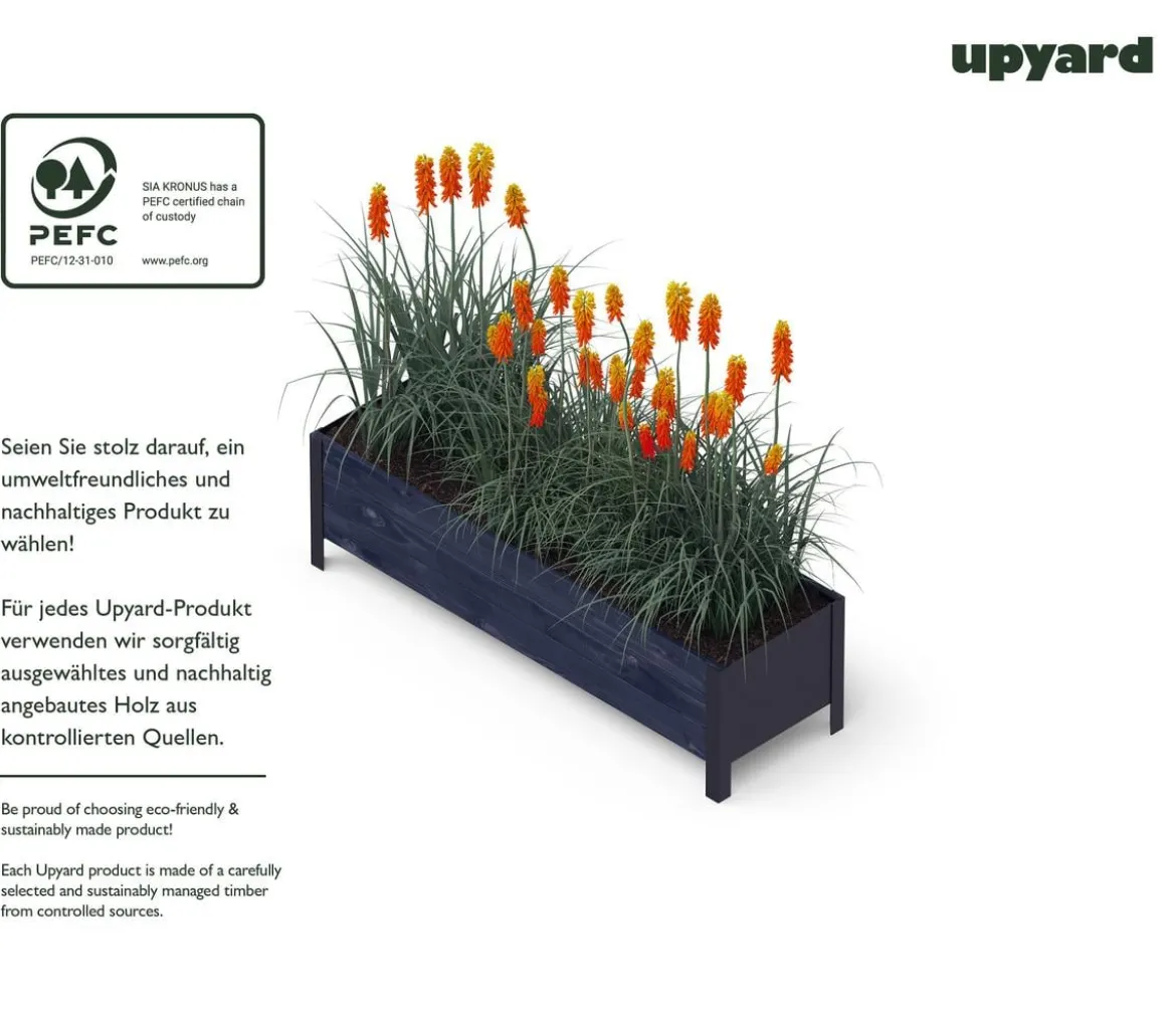 Upyard Holz-Pflanzkasten ModernBox, ca. B118/H32/T36 cm