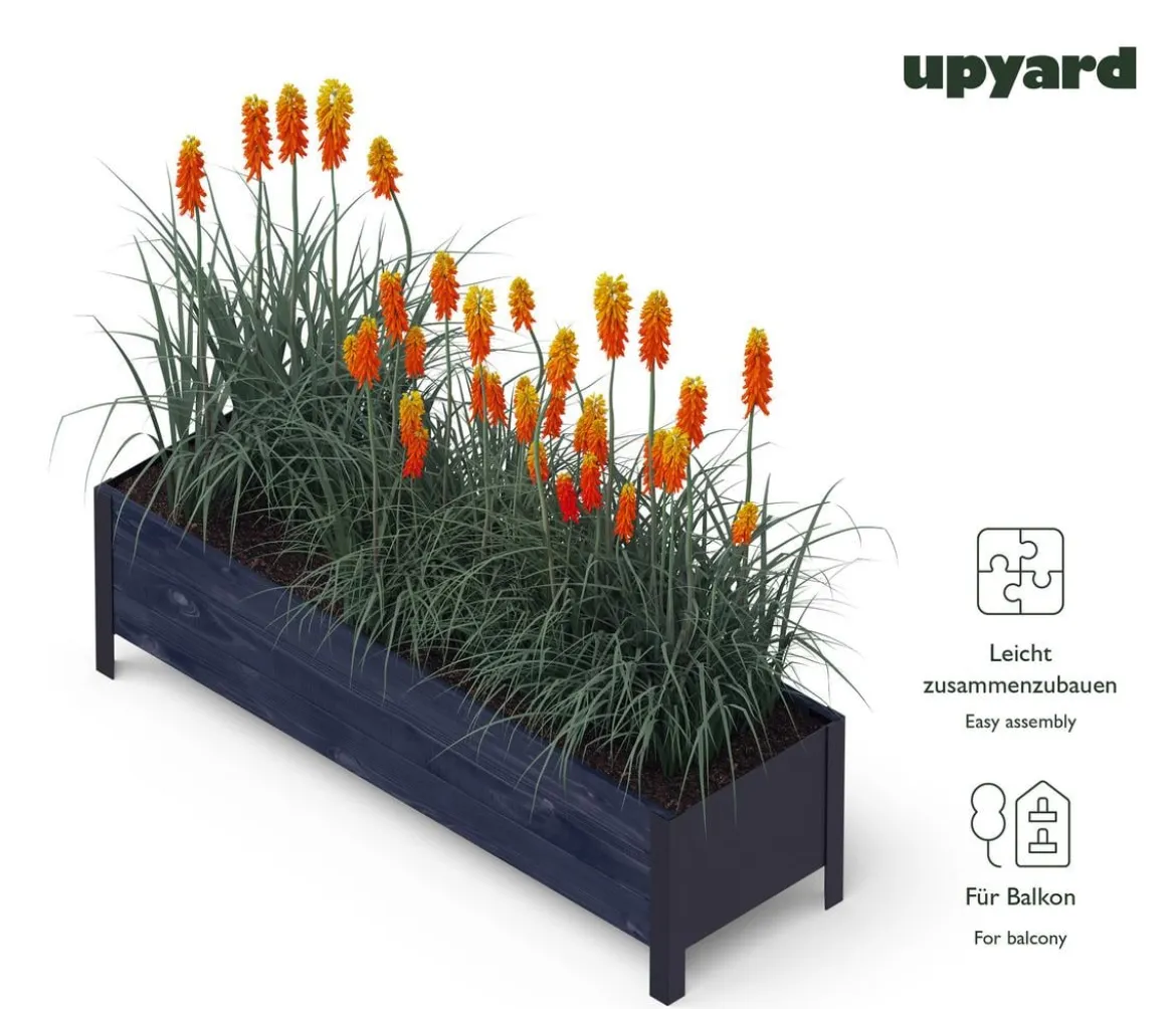 Upyard Holz-Pflanzkasten ModernBox, ca. B118/H32/T36 cm