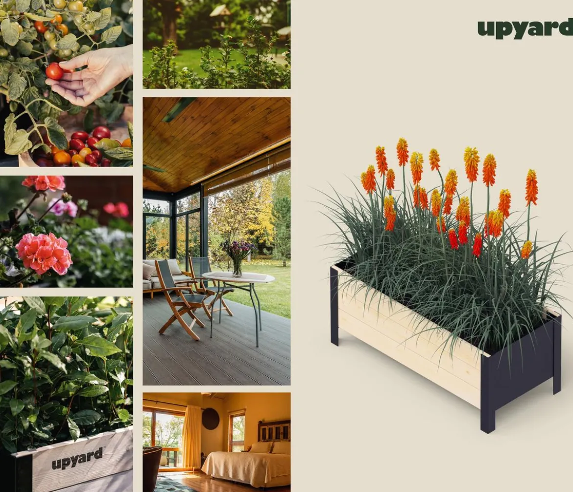 Upyard Holz-Pflanzkasten ModernBox, ca. B78/H32/T36 cm