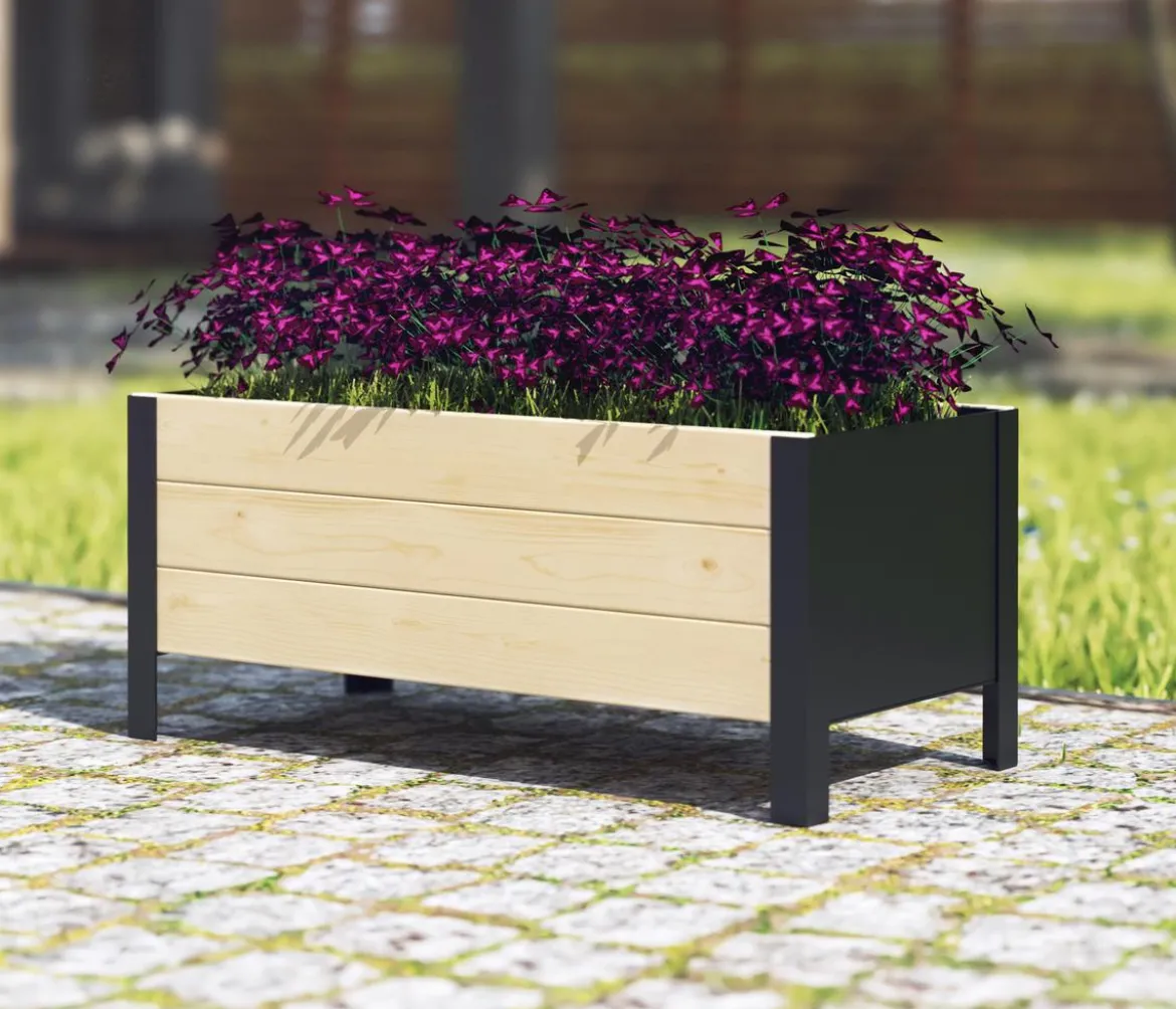 Upyard Holz-Pflanzkasten ModernBox, ca. B78/H32/T36 cm