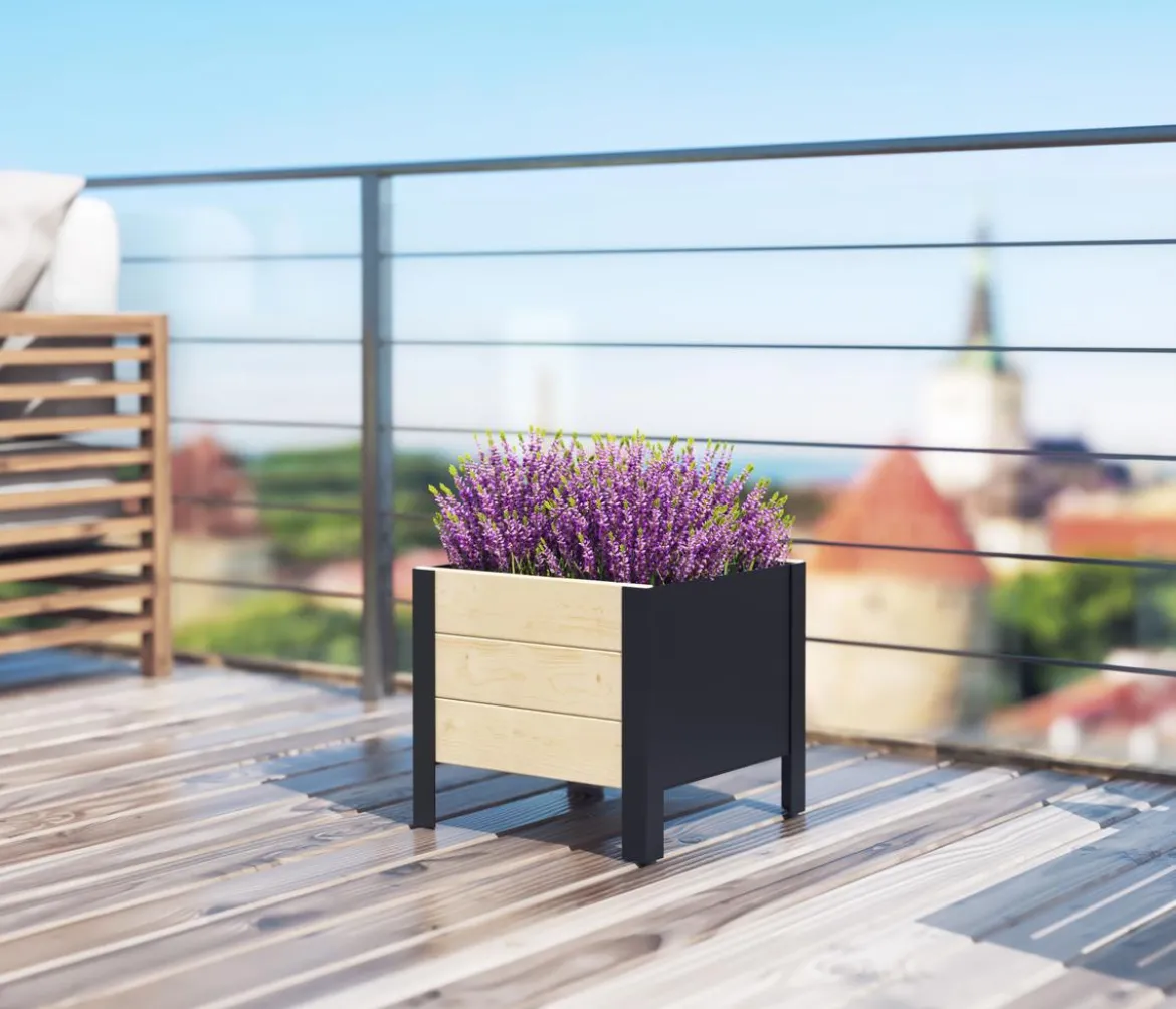 Upyard Holz-Pflanzkasten ModernBox, ca. B36/H32/T36 cm