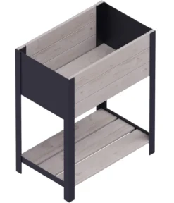 Upyard Holz-Pflanzkasten ModernBox mit Ablage, ca. B58/H72/T36 cm
