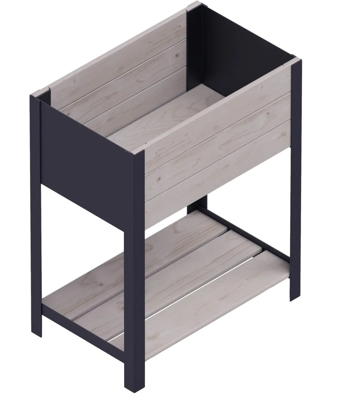 Upyard Holz-Pflanzkasten ModernBox mit Ablage, ca. B58/H72/T36 cm