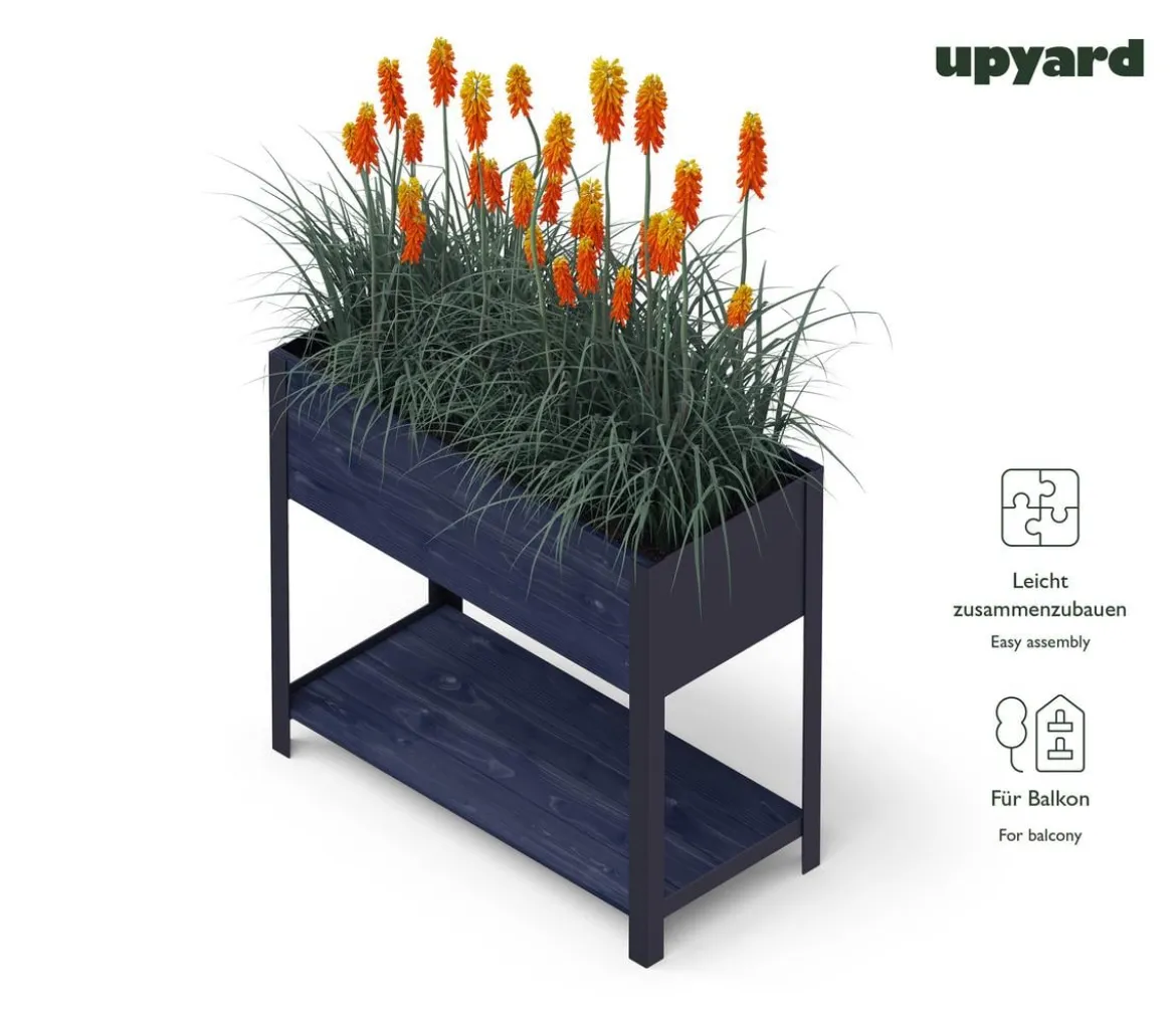Upyard Holz-Pflanzkasten ModernBox mit Ablage, ca. B78/H72/T36 cm