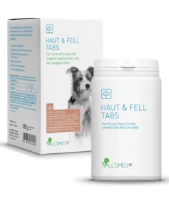 Valetumed Ergänzungsfutter für Hunde Haut & Fell Tabs, 180 g