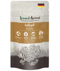 Venandi Animal Nassfutter für Katzen Adult, Wild & Sprotten, 125 g