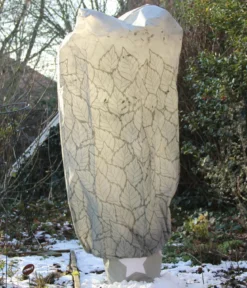 Videx Vlieshaube Blätter, grau, ca. B120/H180 cm