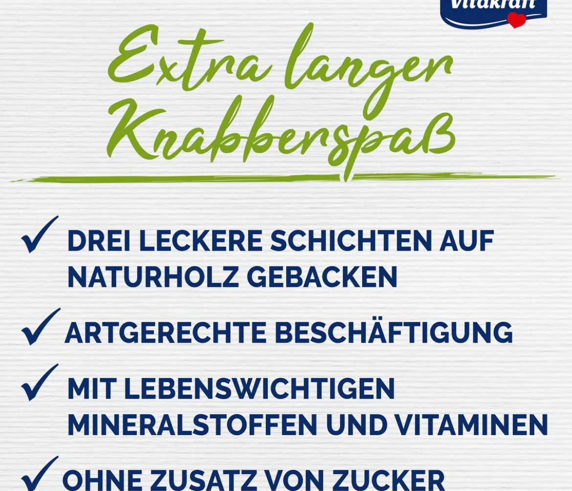 Vitakraft® Nagersnack Kräcker® Original Honig + Dinkel für Zwergkaninchen, 2er Pack