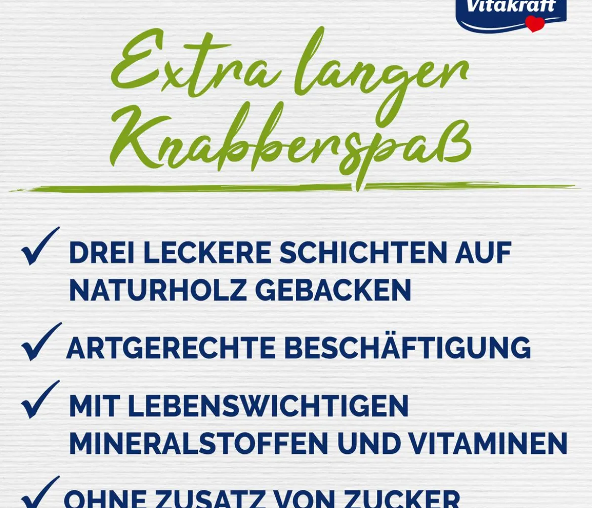 Vitakraft® Nagersnack Kräcker® Original Gemüse & Rote Beete für Zwergkaninchen, 2er Pack