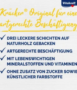 Vitakraft® Vogelsnack Kräcker® Original Honig + Sesam für kleine Papageien, 2er Pack