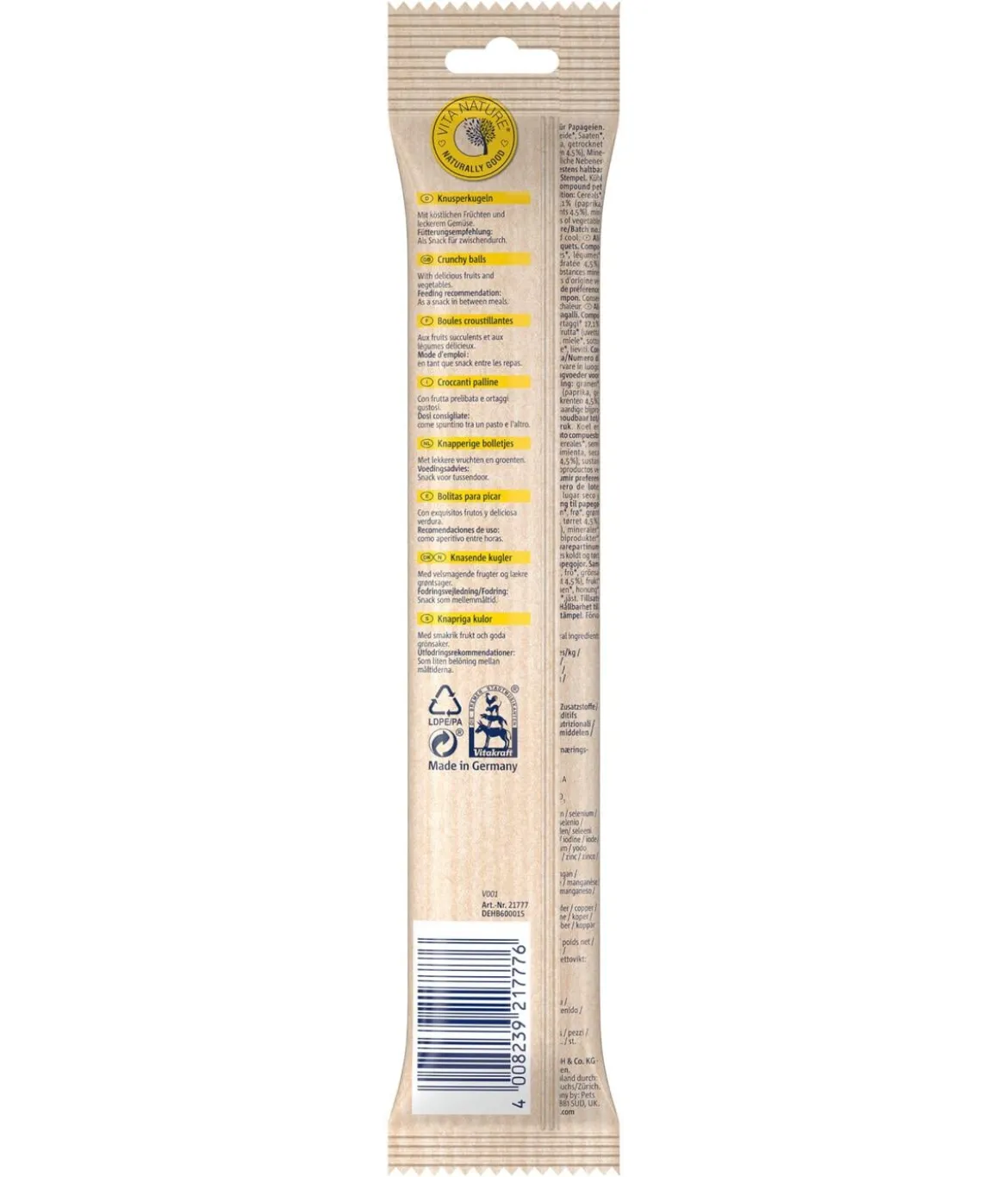 Vitakraft® Vogelsnack Vita Nature® Rollinis® für Papageien