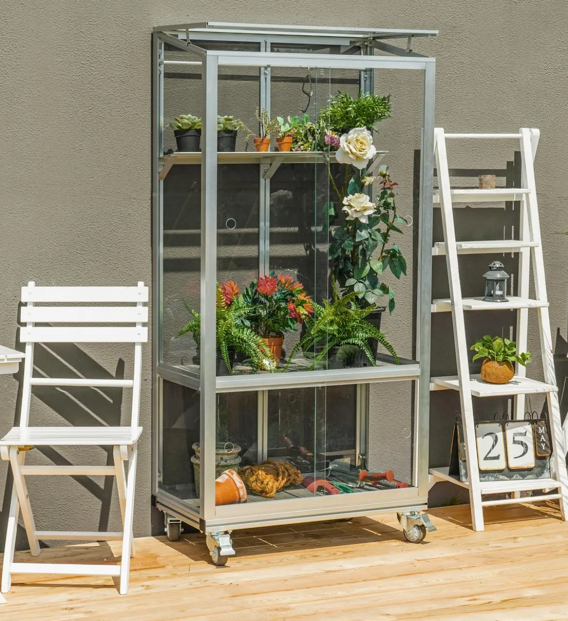 Vitavia Balkongewächshaus Vila 350, ca. B81/H168/T43 cm