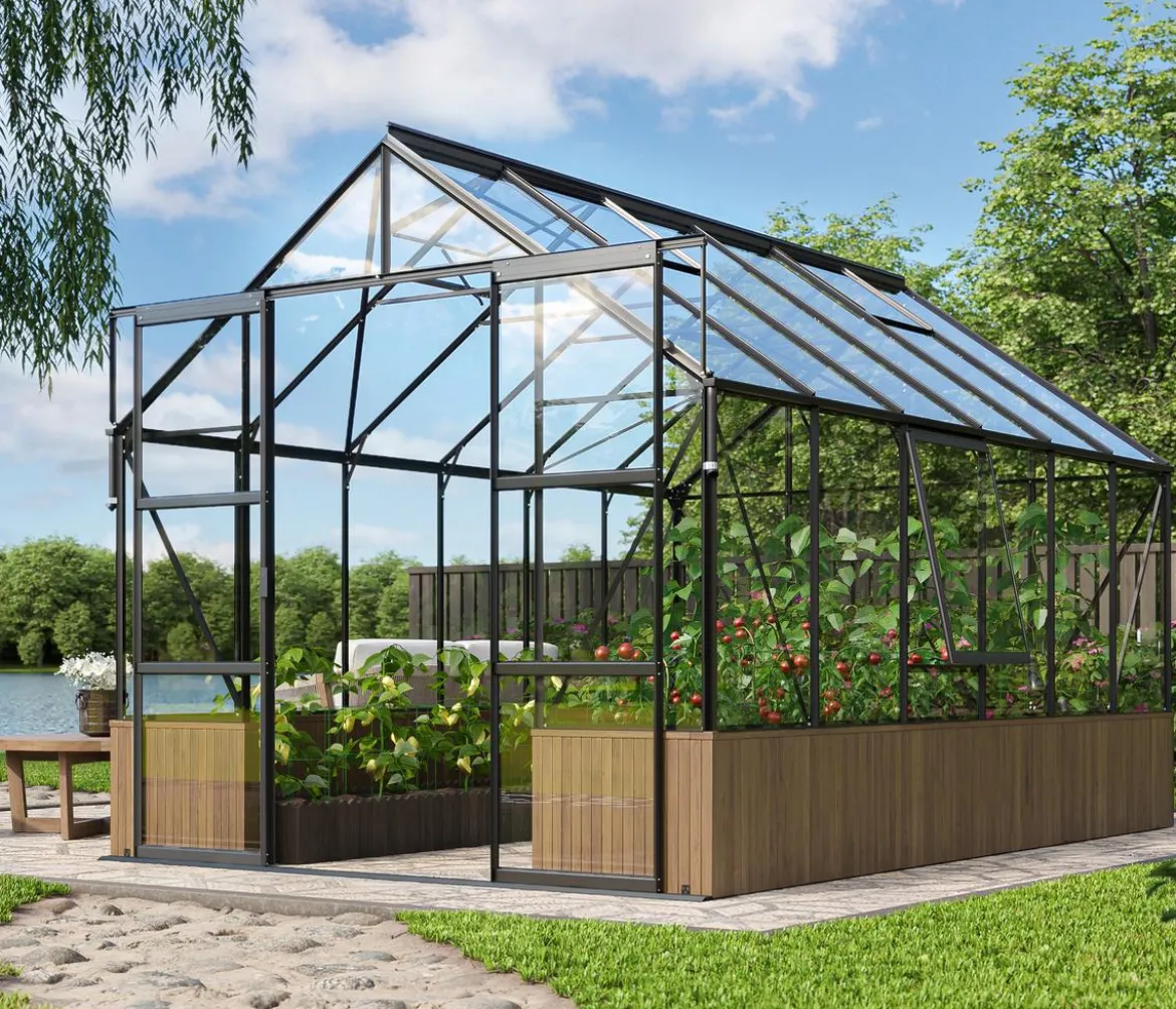 Vitavia Gewächshaus Cassiopeia 9900 ESG, ca. B257/H249/T385 cm