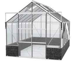 Vitavia Gewächshaus Cassiopeia 9900 ESG, inkl. Sockelmauer Basalt