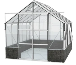 Vitavia Gewächshaus Cassiopeia 8300 ESG/HKP, inkl. Sockelmauer Basalt