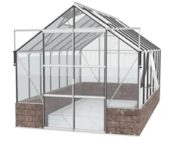 Vitavia Gewächshaus Cassiopeia 11500 ESG, inkl. Sockelmauer Herbstlaub