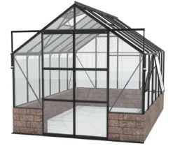 Vitavia Gewächshaus Cassiopeia 9900 ESG, inkl. Sockelmauer Herbstlaub