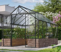 Vitavia Gewächshaus Cassiopeia 9900 ESG/NSG, inkl. Sockelmauer Herbstlaub