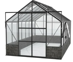 Vitavia Gewächshaus Cassiopeia 11500 ESG, inkl. Sockelmauer Basalt