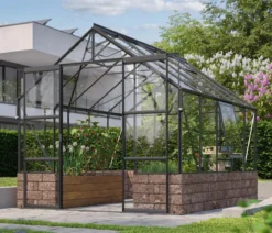 Vitavia Gewächshaus Cassiopeia 8300 ESG, inkl. Sockelmauer Herbstlaub
