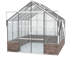 Vitavia Gewächshaus Cassiopeia 8300 ESG, inkl. Sockelmauer Herbstlaub