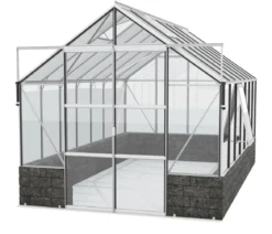 Vitavia Gewächshaus Cassiopeia 11500 ESG/HKP, inkl. Sockelmauer Basalt