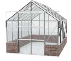 Vitavia Gewächshaus Cassiopeia 9900 ESG/HKP, inkl. Sockelmauer Herbstlaub