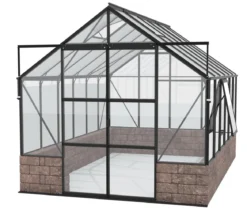 Vitavia Gewächshaus Cassiopeia 9900 ESG/HKP, inkl. Sockelmauer Herbstlaub