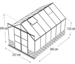 Vitavia Gewächshaus Cassiopeia 9900 ESG/HKP, inkl. Sockelmauer Herbstlaub