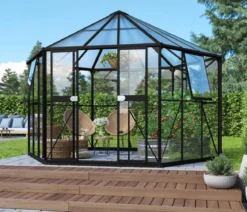 Vitavia Gewächshaus Luna 9000, inkl. Stahlfundamentrahmen, ca. B383/H283/T331 cm