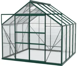 Vitavia Gewächshaus Neptun Plus 6700 ESG, inkl. Stahlfundamentrahmen, ca. B257/H238/T258 cm