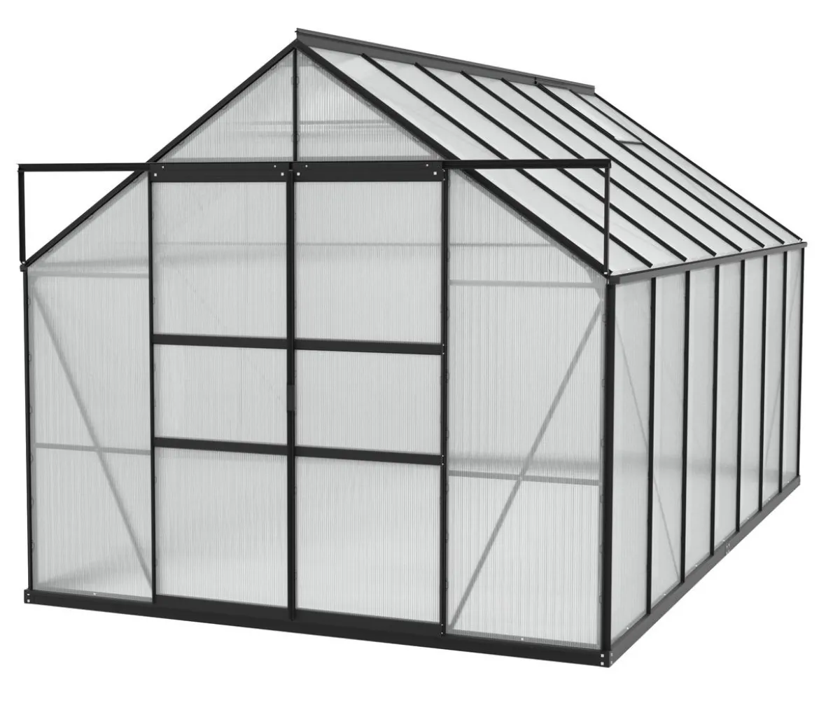 Vitavia Gewächshaus Neptun Plus 11500 HKP, inkl. Stahlfundamentrahmen, ca. B257/H238/T445 cm