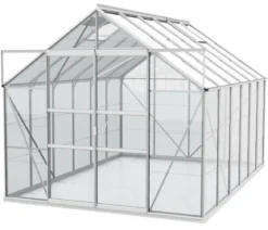 Vitavia Gewächshaus Neptun Plus 9900 ESG, inkl. Stahlfundamentrahmen, ca. B257/H238/T383