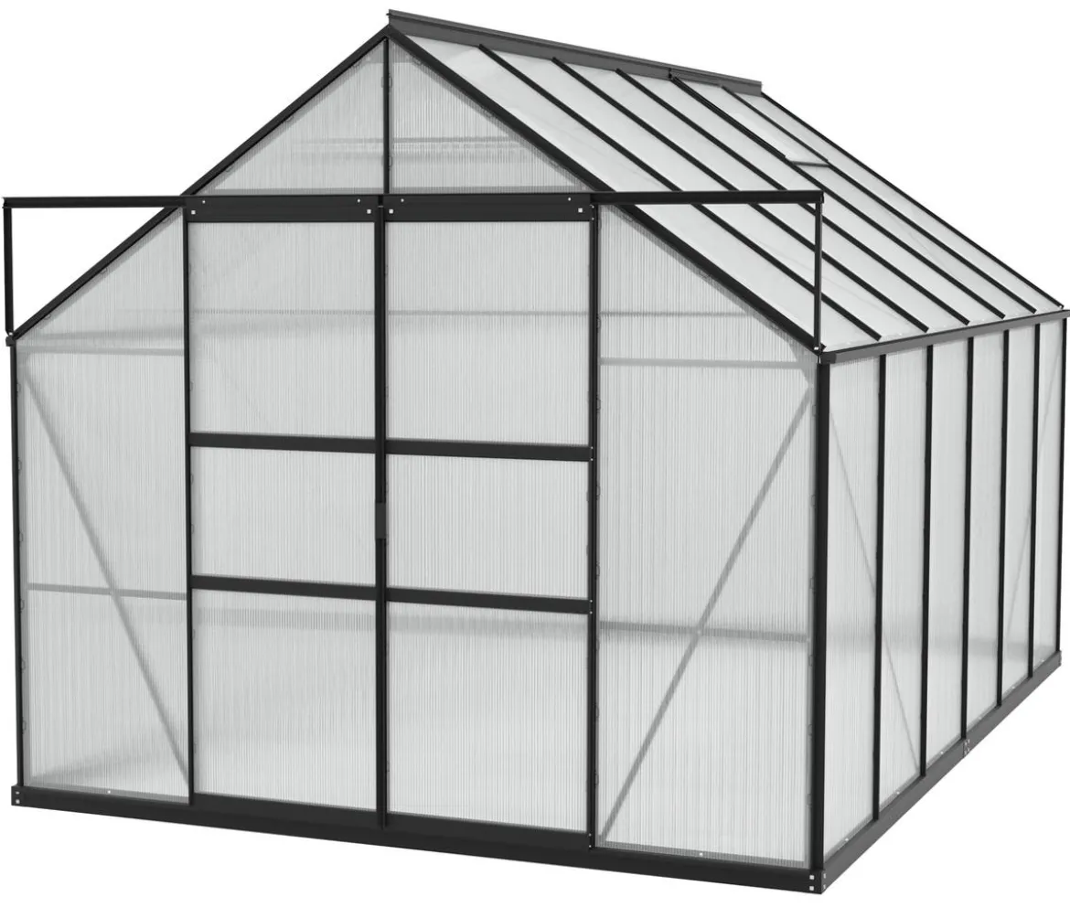 Vitavia Gewächshaus Neptun Plus 9900 HKP, inkl. Stahlfundamentrahmen, ca. B257/H238/T383 cm