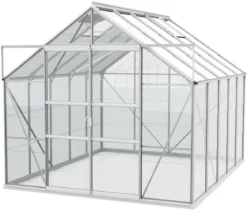 Vitavia Gewächshaus Neptun Plus 8300 ESG, inkl. Stahlfundamentrahmen, ca. B257/H238/T321 cm