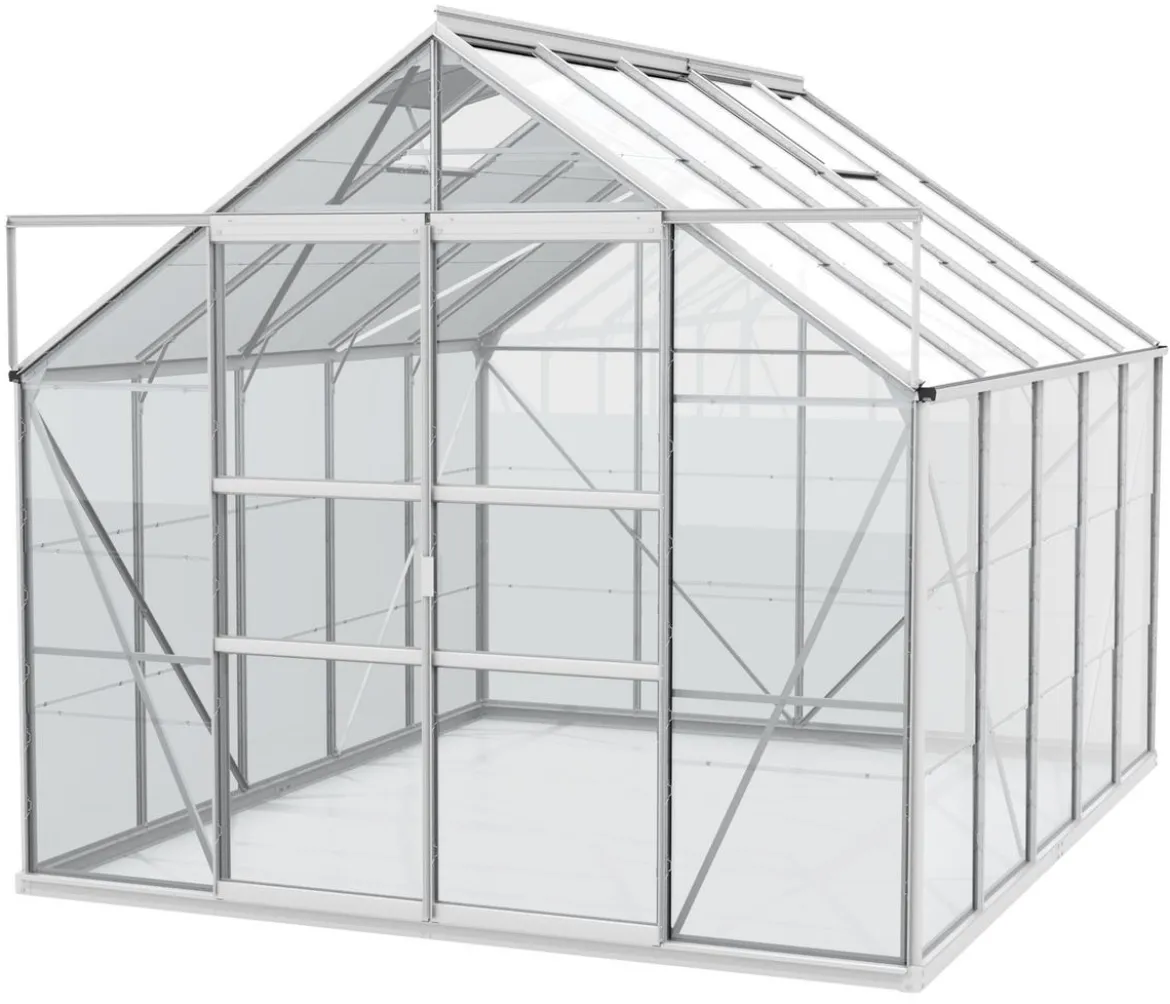 Vitavia Gewächshaus Neptun Plus 8300 ESG, inkl. Stahlfundamentrahmen, ca. B257/H238/T321 cm