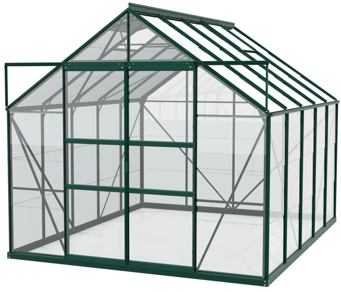 Vitavia Gewächshaus Neptun Plus 8300 ESG, inkl. Stahlfundamentrahmen, ca. B257/H238/T321 cm